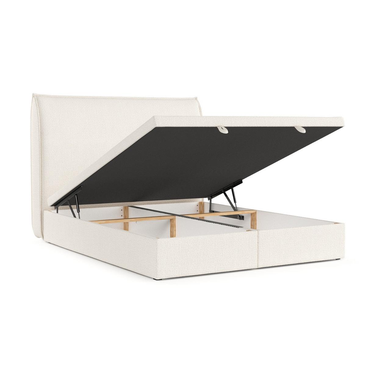 POLSTERBETT Tuvalu mit Stauraum 160/200 cm Creme im Alta Stoff - Creme/Schwarz, Holz/Holzwerkstoff (160/200cm) - AltaBeds