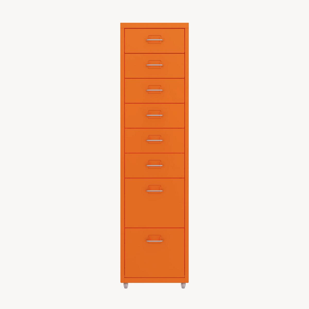 ROLLCONTAINER Kökar - Orange, Metall (28/109/41cm) - [en.casa]
