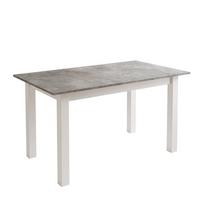ESSTISCH ARTON 140-195 cm für 6-8 Personen - Weiß/Grau, Holzwerkstoff/Metall (140/80/77cm) - Lookway