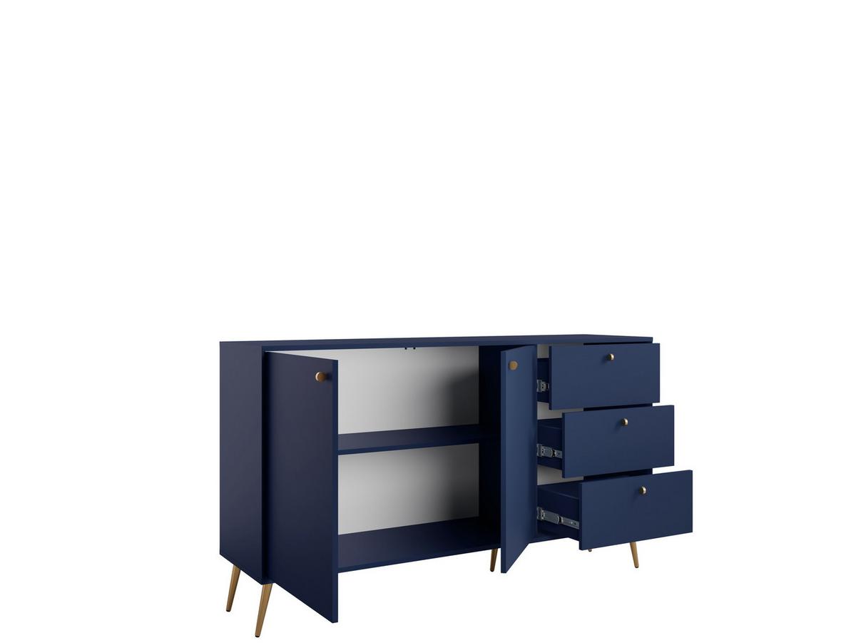 KOMMODE Dunkelblau 156/89/41 - Dunkelblau, Holzwerkstoff (156/89/41cm) - RAUMHIRSCH FURNITURE