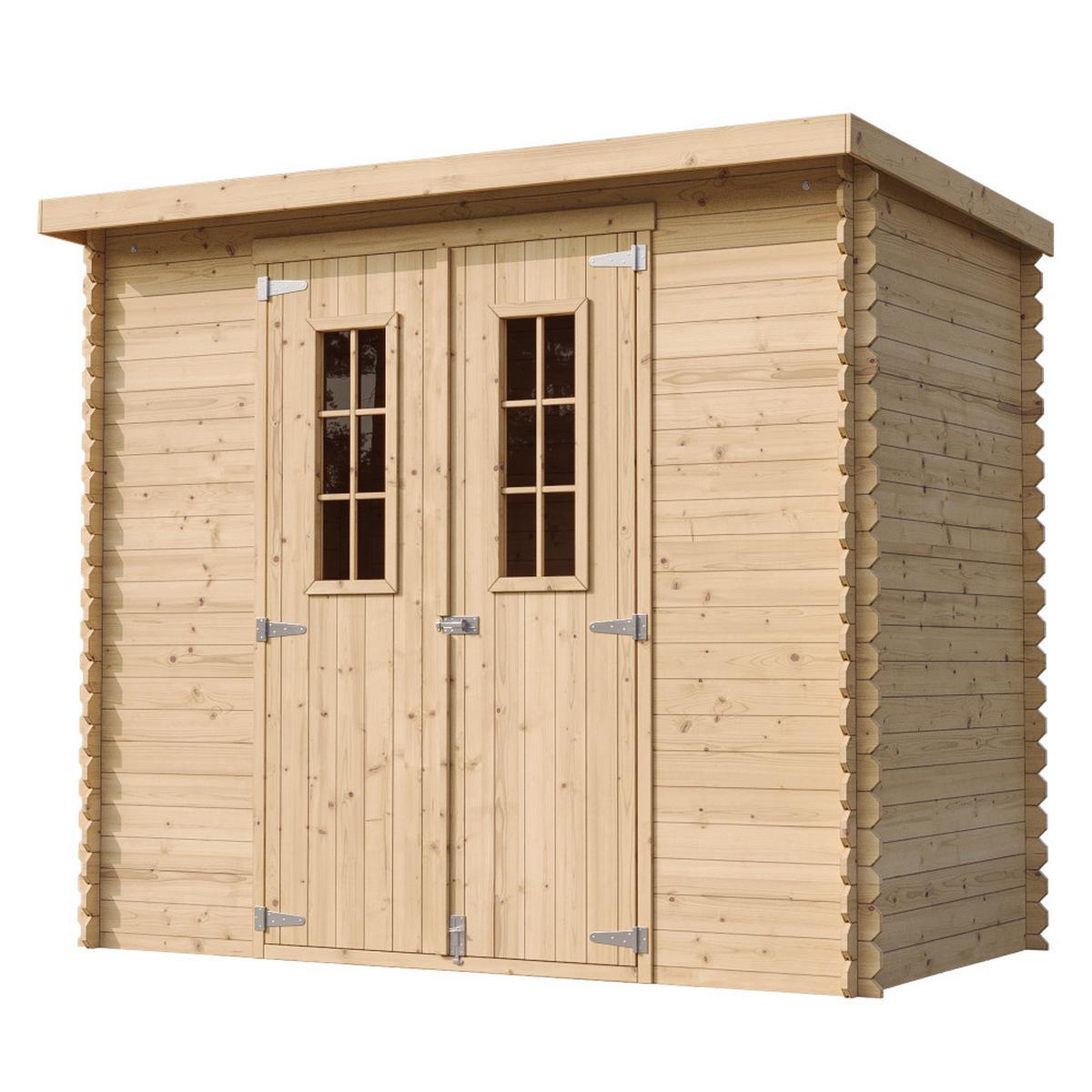 HOLZ-GARTENHAUS - B239xL142xH200 cm/ 2,63 m2 - M310C - Beige, Holz (239/200/142cm) - Timbela