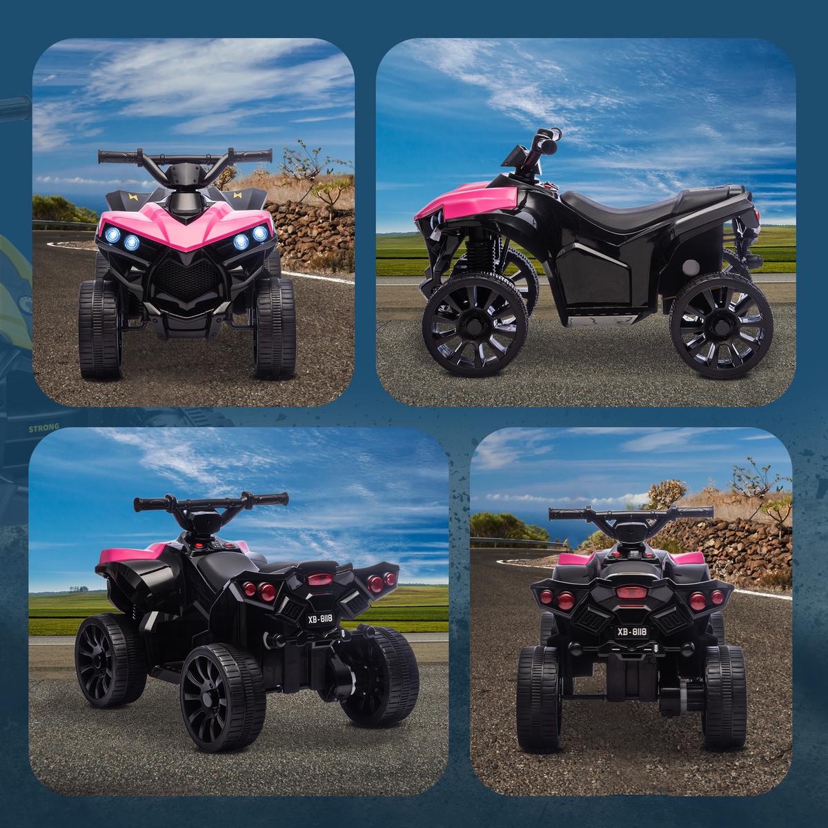 KINDER QUAD mit Scheinwerfer Pink - Rosa, Metall (70/42/45cm) - AIYAPLAY