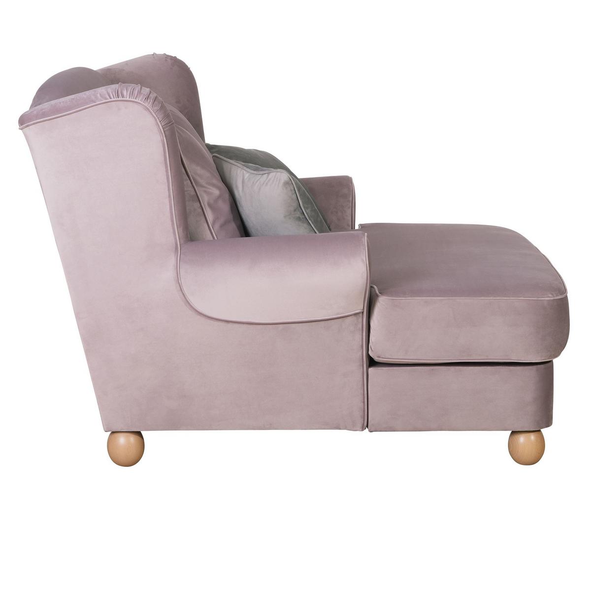 SESSEL XXL inkl. Kissen Katiga Samtvelours rosé - Rosa, Kunststoff (114/102/154cm) - 58aufmkessel
