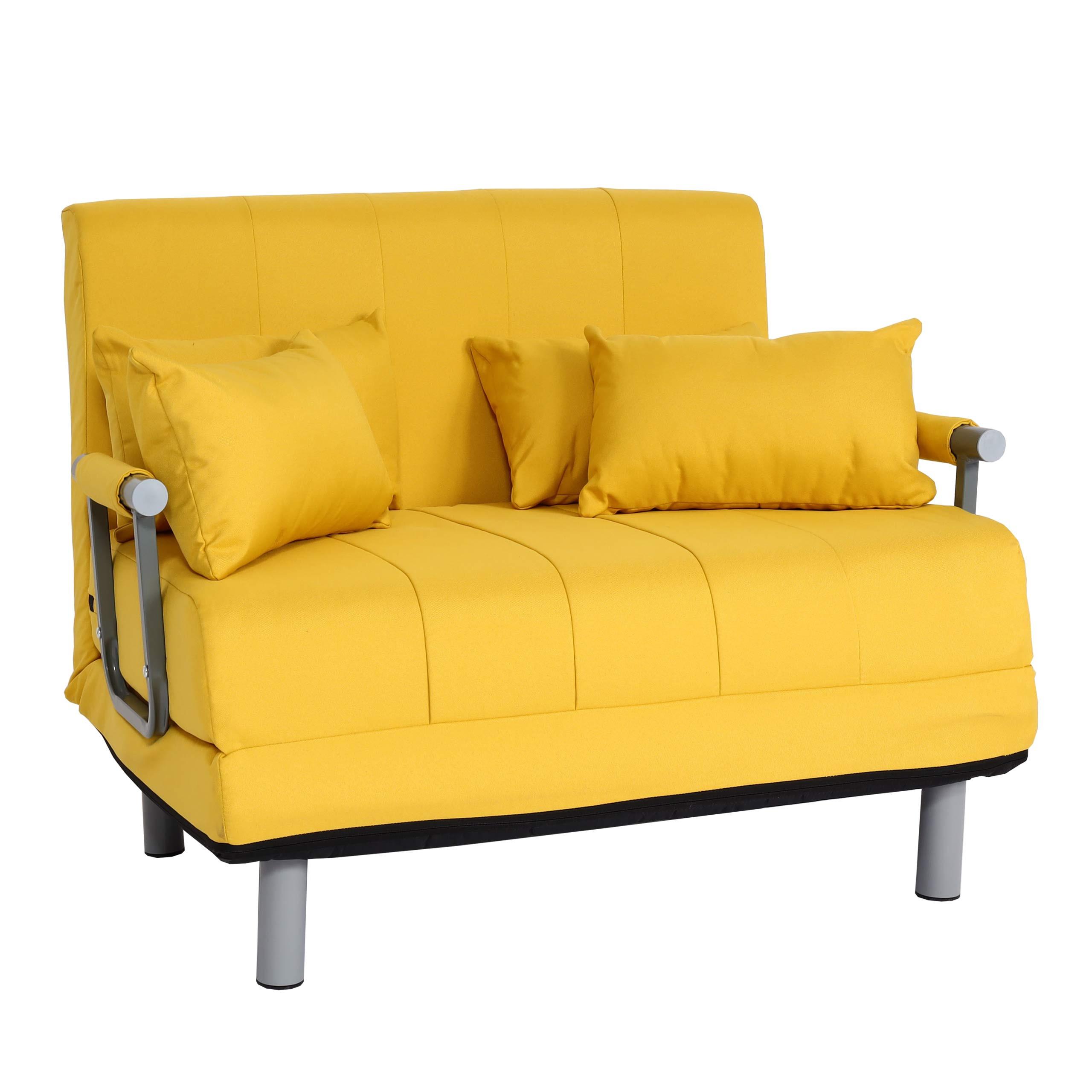 SCHLAFSESSEL Gelb - Gelb, Textil (105/80/186cm) - MCW