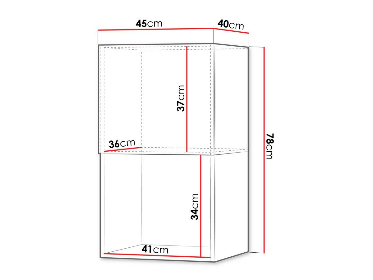 HÄNGESCHRANK Lorin LO14 - Kaschmir/Eichefarben, Holzwerkstoff (45/78/40cm) - MIRJAN24