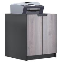 KOMMODE Logan Fronten in Eiche Nordic - Silbereichenfarben, Holzwerkstoff (51/60.5/54cm) - Vladon