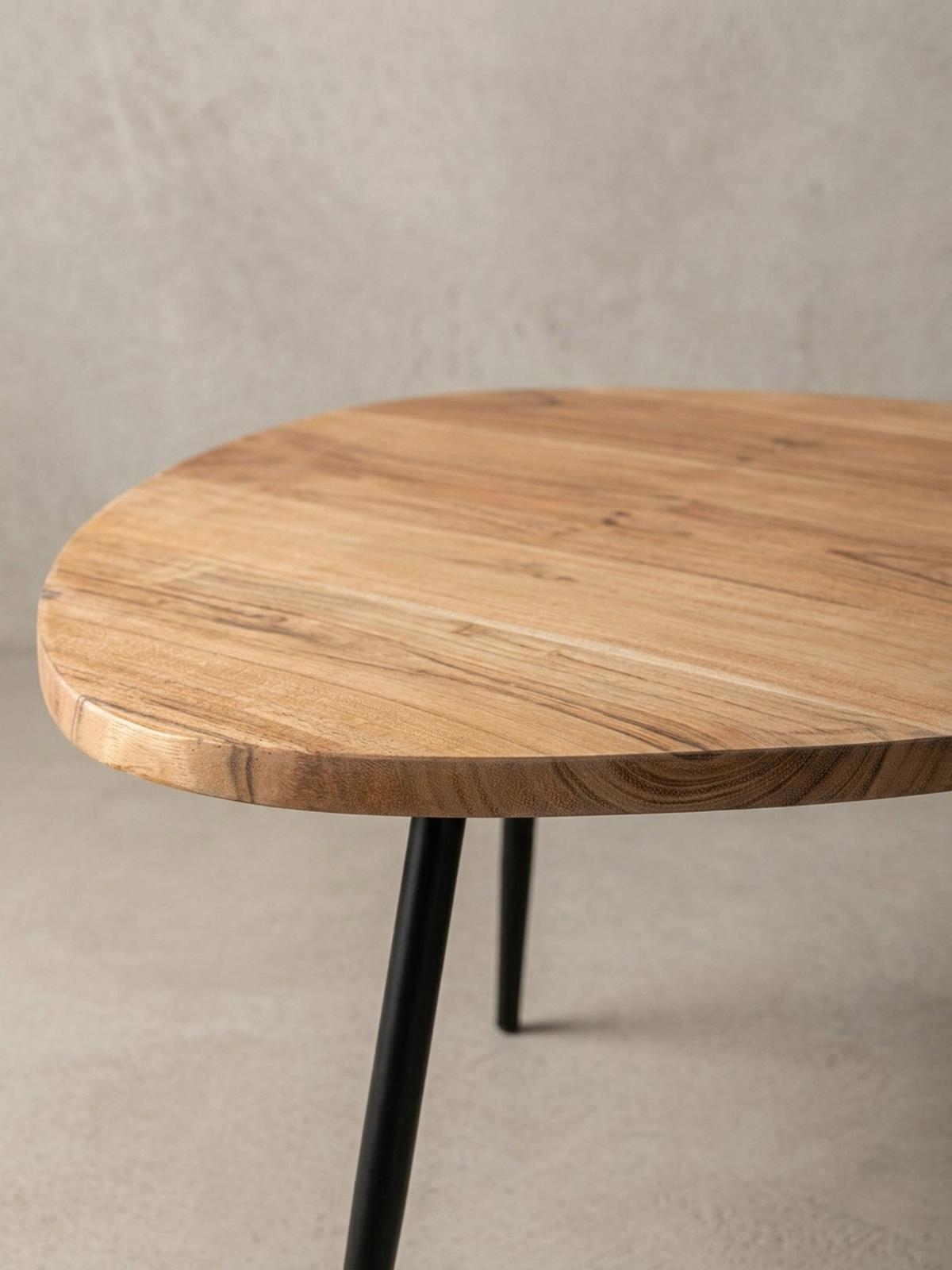 BEISTELLTISCH Set – Holz Metall Braun Schwarz 60x51x60 cm 42x37x42 cm - Beige/Schwarz, Holz/Metall (60/60/51cm) - KADIMA DESIGN