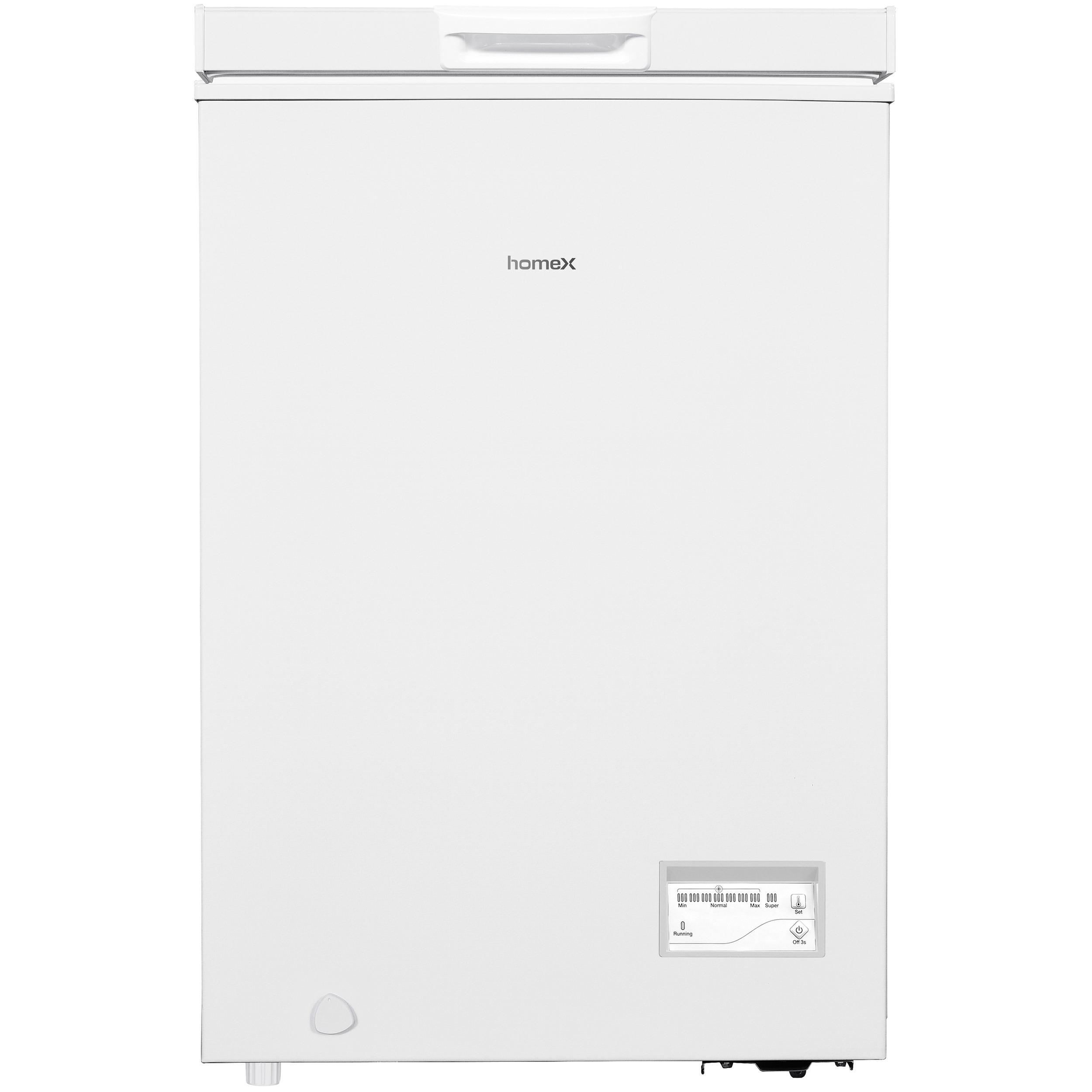 GEFRIERTRUHE, klein - 98L Nutzinhalt, 4-Sterne Gefrieren, Super-Frost-Funktion, LED-Display, inkl. Ablagekorb - Weiß, Kunststoff/Metall (54.5/84.5/54.5cm) - homeX