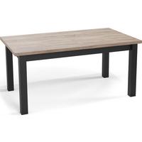 ESSTISCH Davidof rechteckig ausziehbar, Sonoma Eiche 120-160/80/76 cm - Schwarz/Sonoma Eiche, Holz/Holzwerkstoff (67/160/76cm) - WFL GROUP