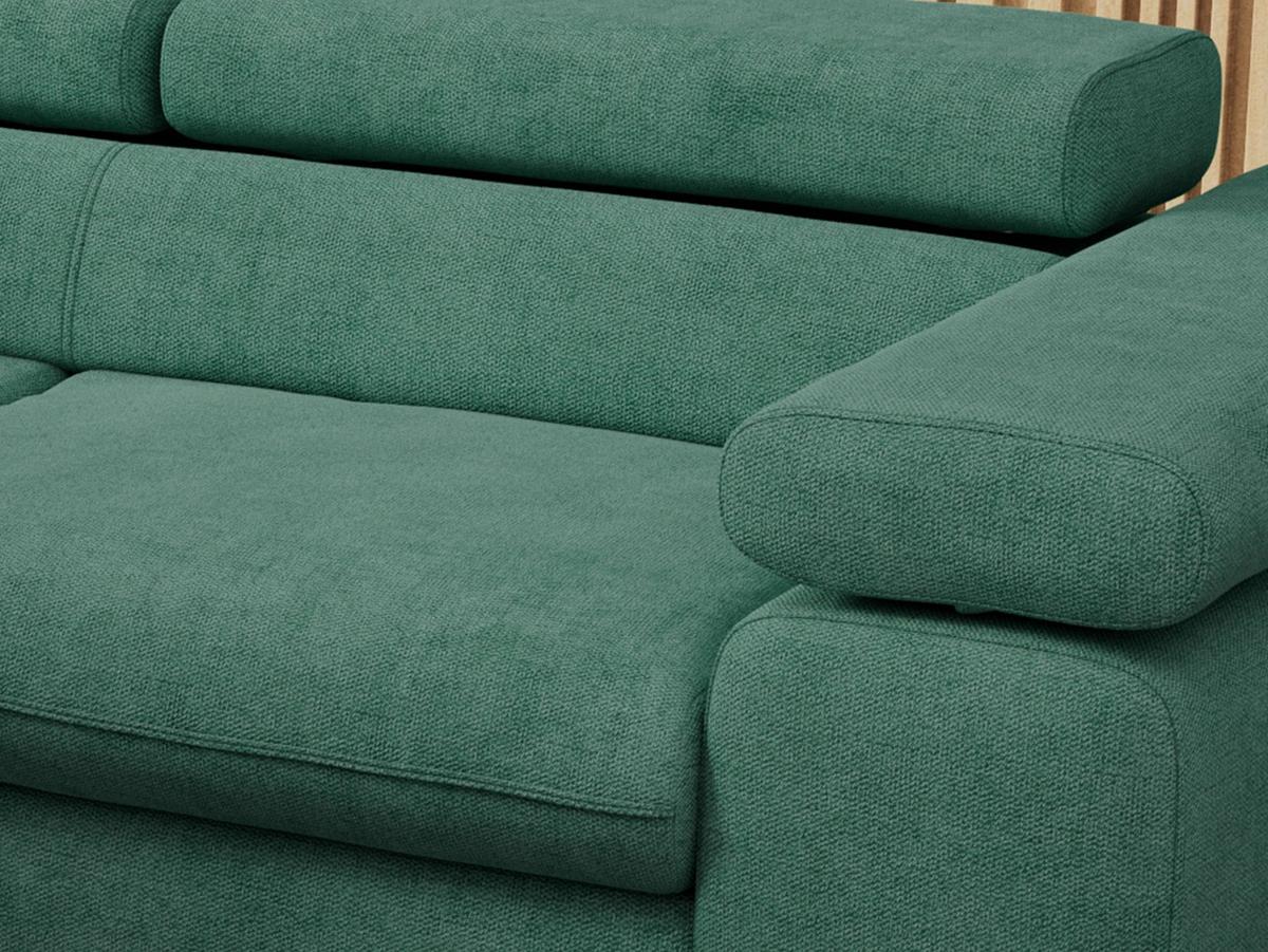 ECKSOFA PEDRO L Grün Struktur - Links Seite - Schwarz/Grün, Textil/Metall (208/273cm) - MKS