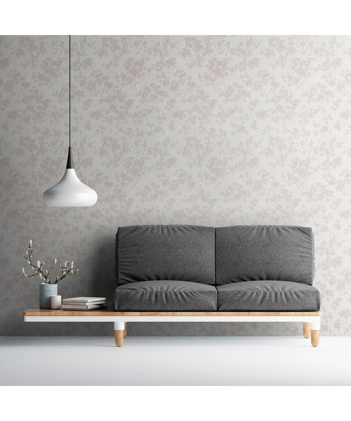VLIESTAPETE Rosa 53/1005 cm - Weiß, Textil (53/1cm) - KUNSTLOFT