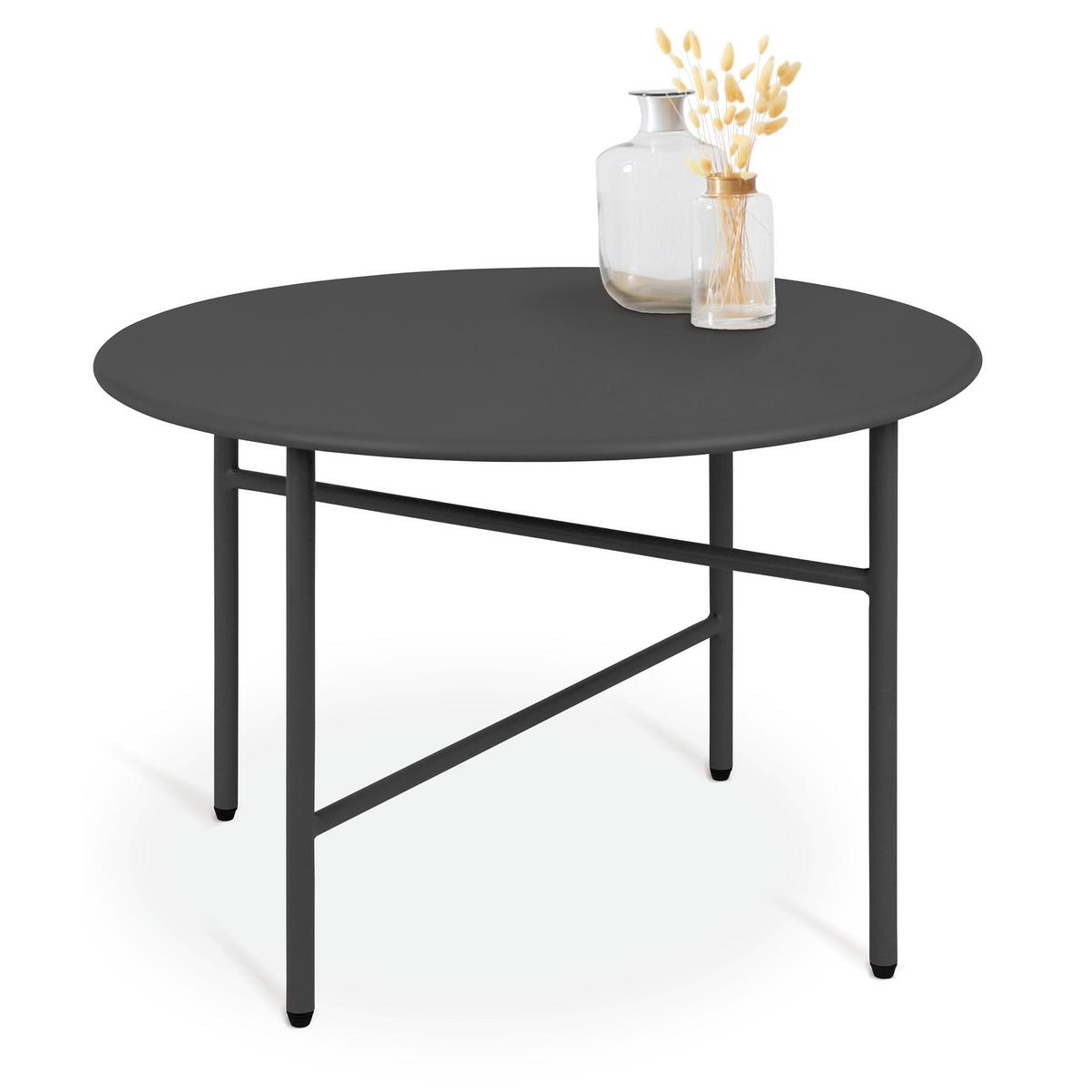 BEISTELLTISCH Finn Ø 53/36 cm Schwarz - Schwarz, Metall (53/53/36cm) - BoMoe