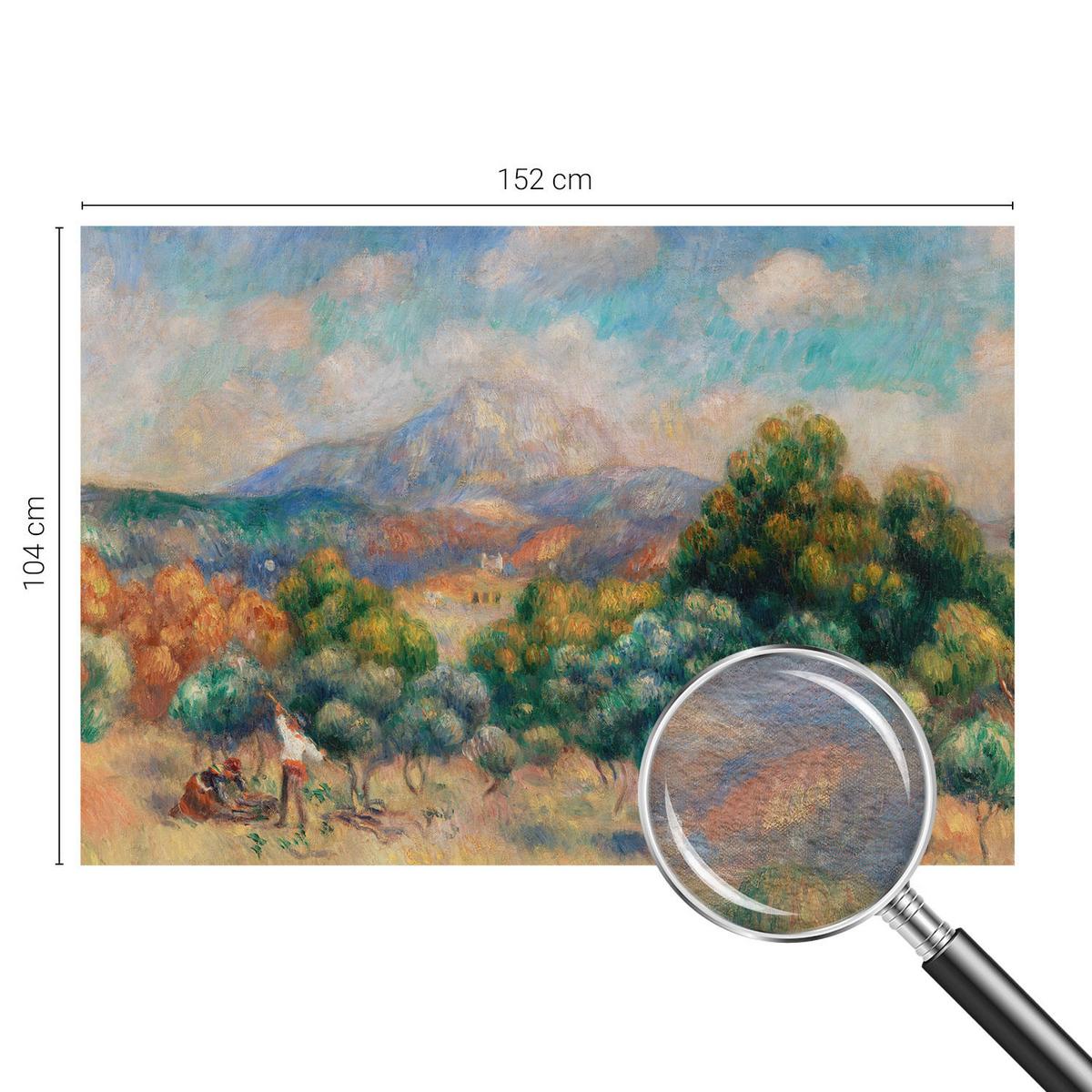 FOTOTAPETE 152x104 cm - Berglandschaft - Grün, Textil (152/104cm) - Wallfluent
