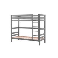 ETAGENBETT Karolina 210x182x105 aus Massivholz in grau - Grau, Holz (90/200cm) - 58aufmkessel
