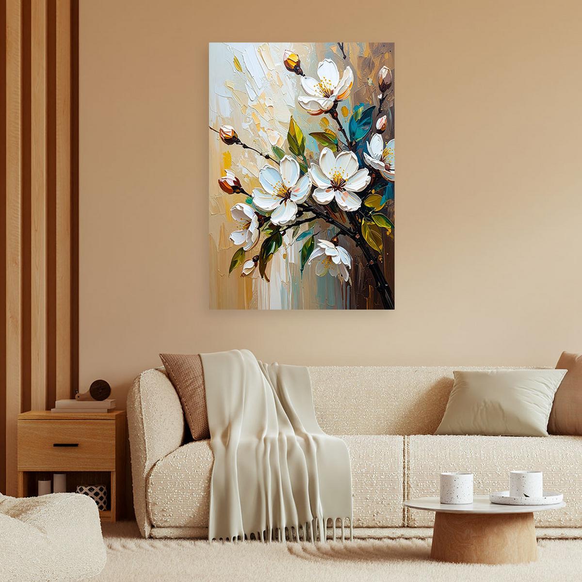 LEINWANDBILD Blumen 20x30cm - Beige, Textil (20/30cm) - Feeby