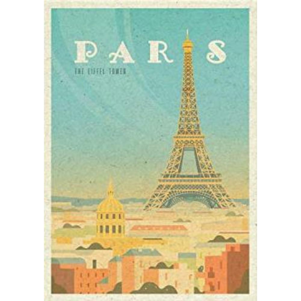 POSTER Paris Stadtfarben A4 Schwarzer Rahmen - Schwarz, Papier (29.7/5/21cm) - Nacnic