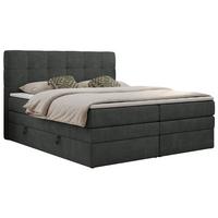 BOXSPRINGBETT LUKA KING 180/200 Dunkelgrau Struktur - H3 - Dunkelgrau, Holz/Textil (180/200cm) - MKS
