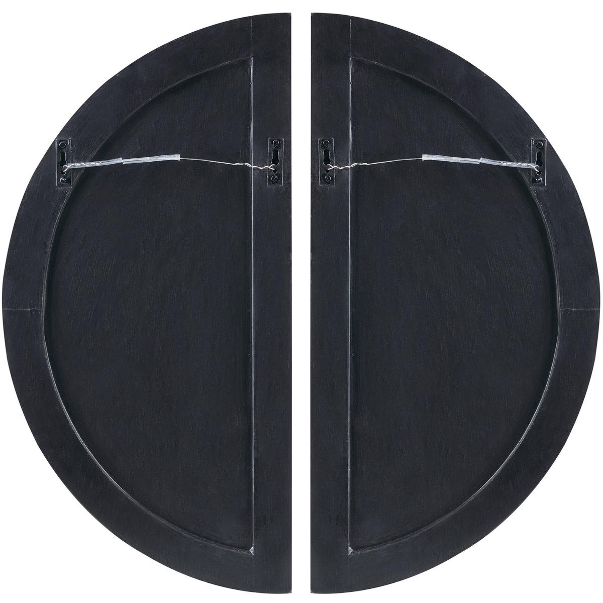 WANDDEKORATION Glas schwarz/weiß Mandau - Weiß, Glas (38/76/3cm) - Beliani