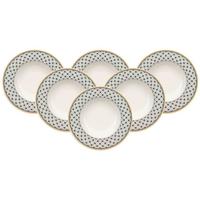 SUPPENTELLER Audun Promenade weiß-grau-gelb ø 24,2 cm 6er Set - Gelb/Weiß, Keramik (24.2cm) - Villeroy & Boch