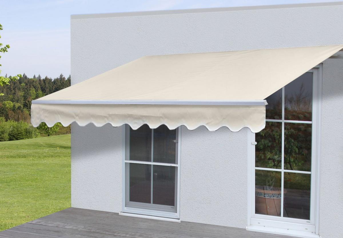 ALU-MARKISE Cremeweiß - Weiß, Textil (500/18/300cm) - MCW