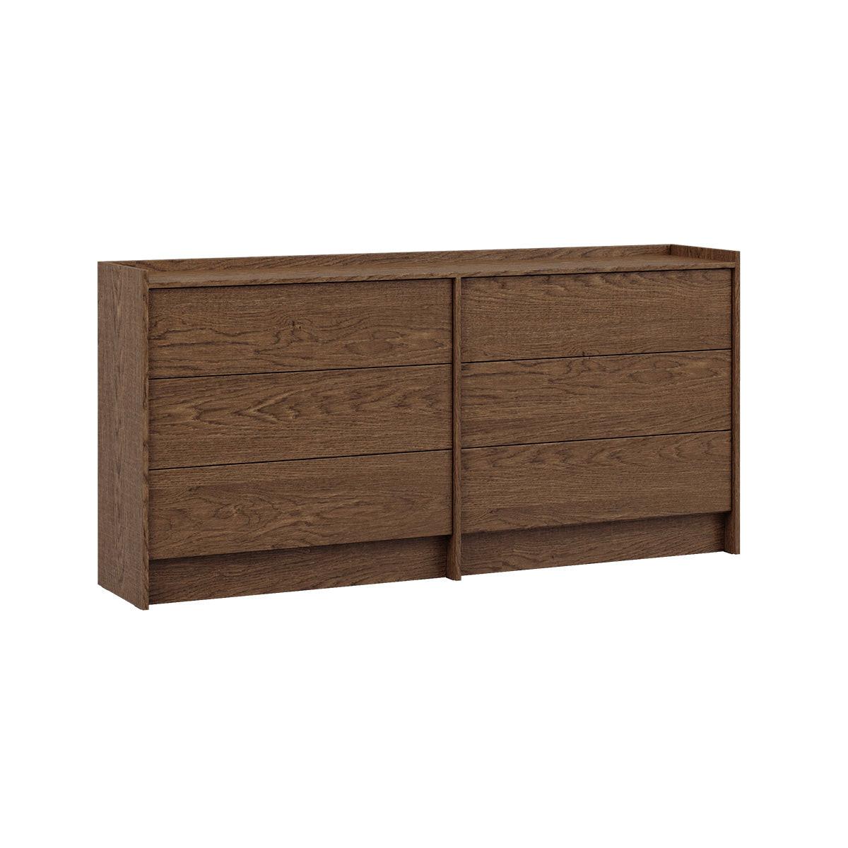 KOMMODE Japandi Dunkles Holz - Braun, Holzwerkstoff (184/90/38cm) - Petits-meubles