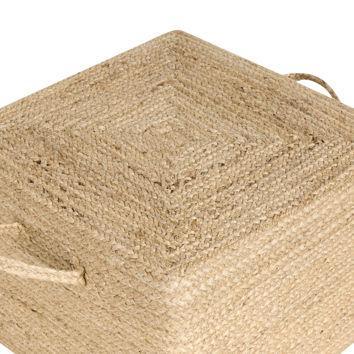 POUF Jute Naturfarben Dhadar - Naturfarben, Textil (45/30/45cm) - Beliani