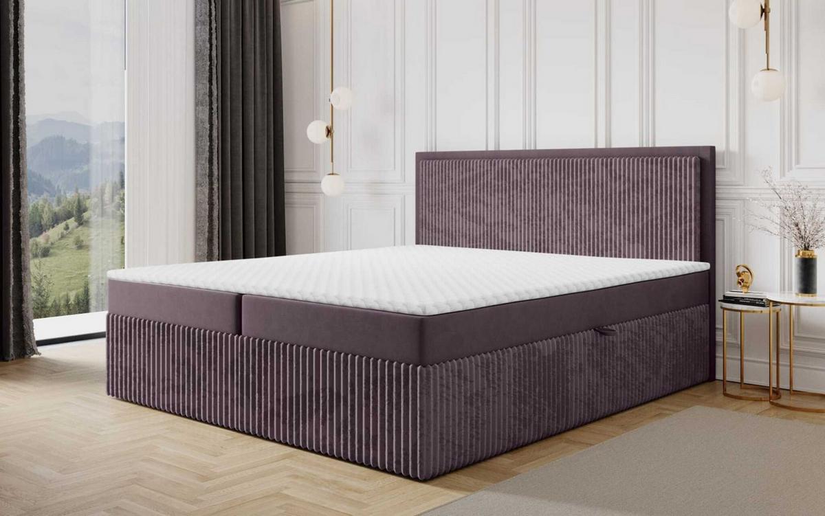 BOXBETT Hidis In In überlänge - Violett, Holzwerkstoff/Textil (140/220cm) - Fun Möbel