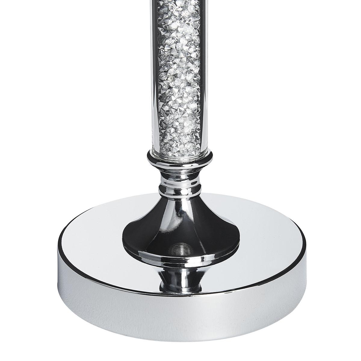 KERZENSTÄNDER Silber Abbeville - Silberfarben, Glas (13/41/13cm) - Beliani