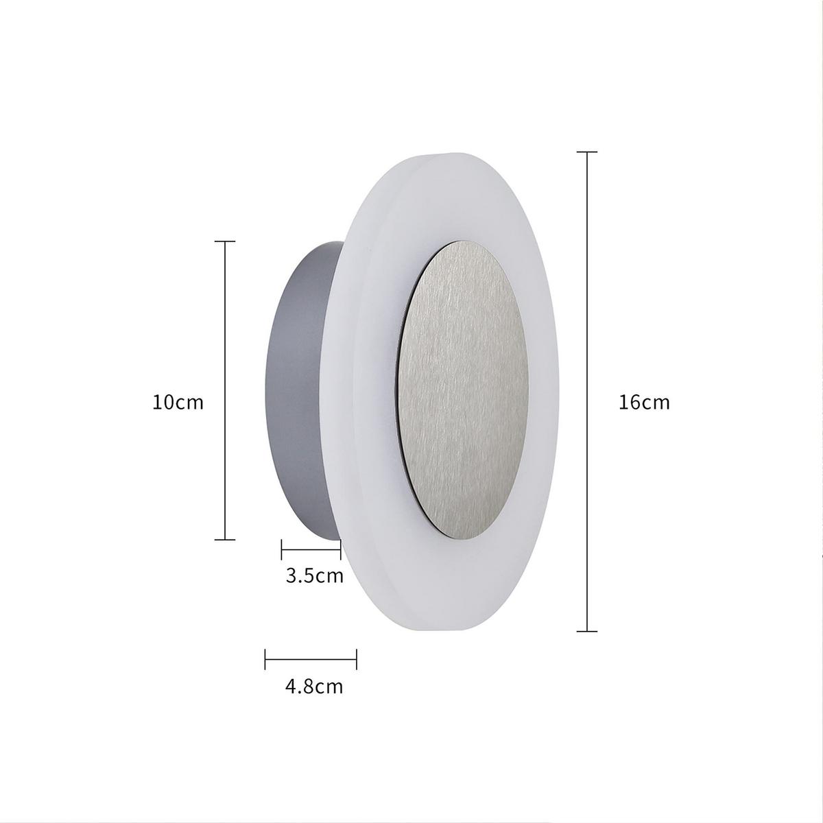 LED-WANDLEUCHTE Glimmering 16/16/4.8 cm - Schwarz, Metall (16/4.8/16cm) - ZMH