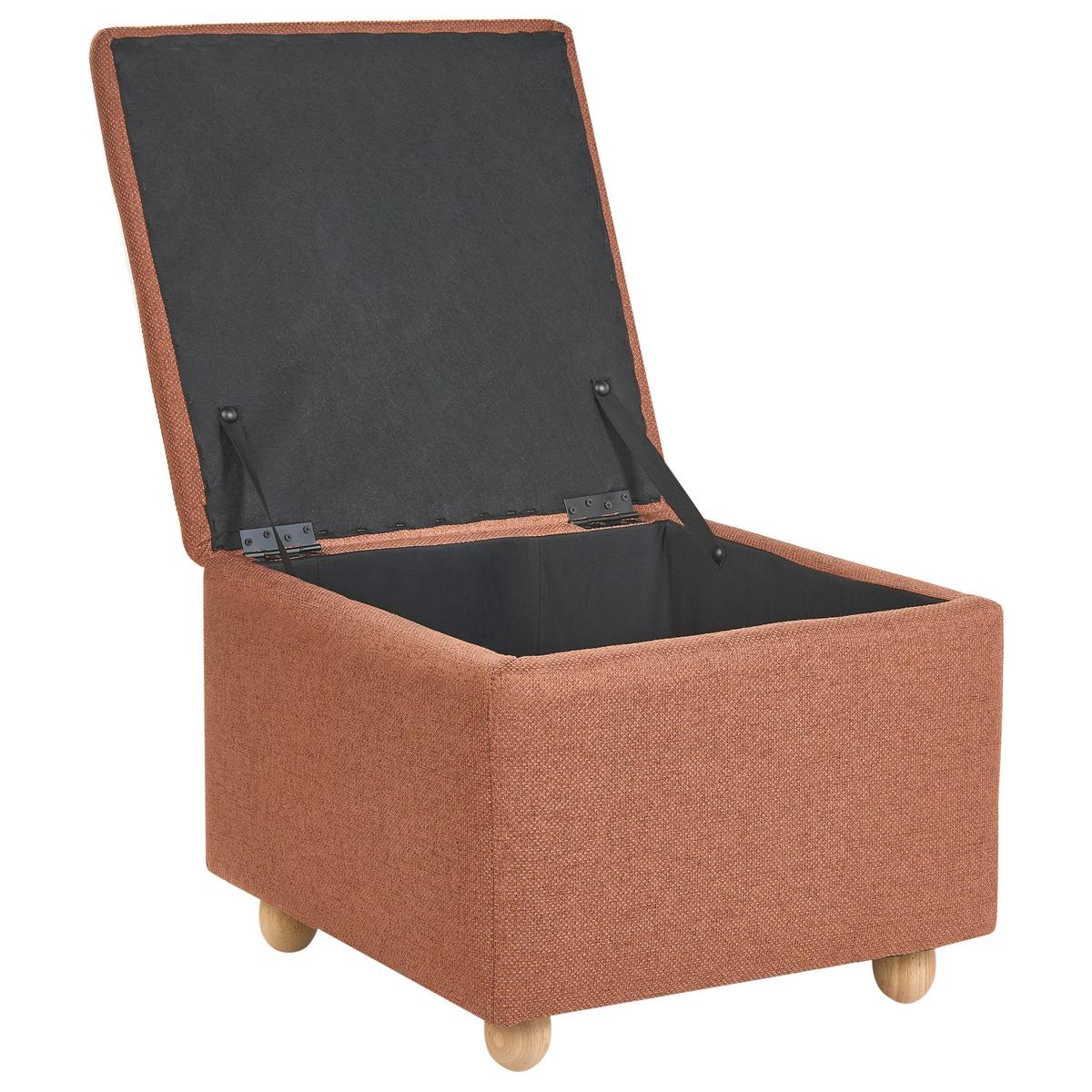 POUF mit Stauraum Stoff Goldbraun Ferndale - Goldfarben, Textil (60/46/60cm) - Beliani