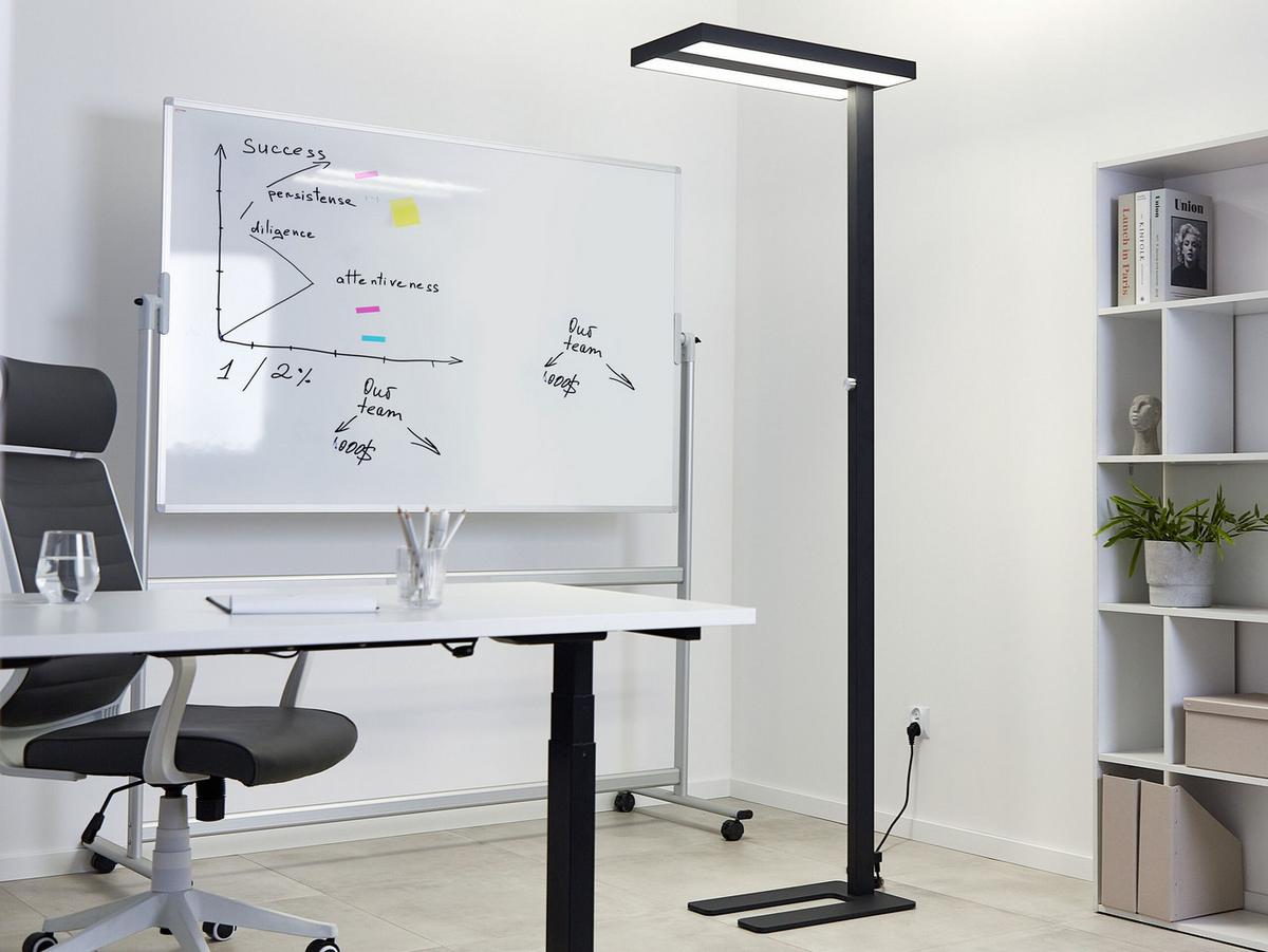 STEHLAMPE Taurus 61/29/197 cm - Schwarz, Metall (61/29/197cm) - Beliani