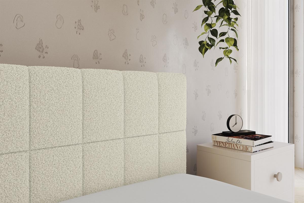 EINZELLBETT Jugendbett mit Bettkasten, Links - TULY 90x200 Beige - Champagner, Holzwerkstoff/Textil (90/200cm) - ALTDECOR