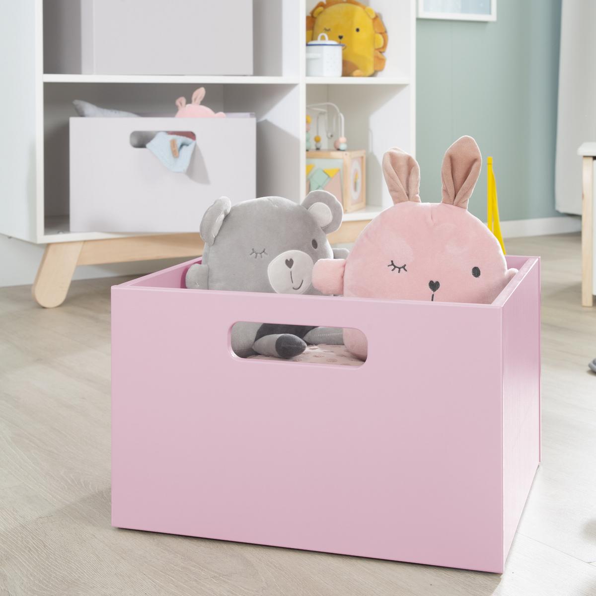 SPIEL-BOX Pink - Rosa, Holzwerkstoff (42/38cm) - Roba