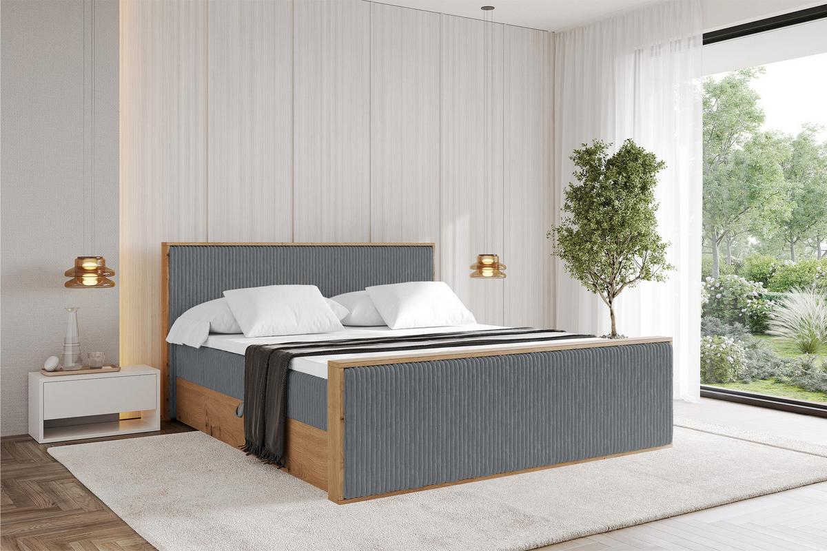 BOXBETT LOLLI9 -Z 180x200 - H3 Dunkelgrau - Dunkelgrau, Holzwerkstoff (180/200cm) - ALTDECOR