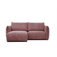 ECKSOFA TAUER 3-Sitzer, altrosa - Altrosa/Schwarz, Holzwerkstoff/Kunststoff (173/206cm) - Wozimo