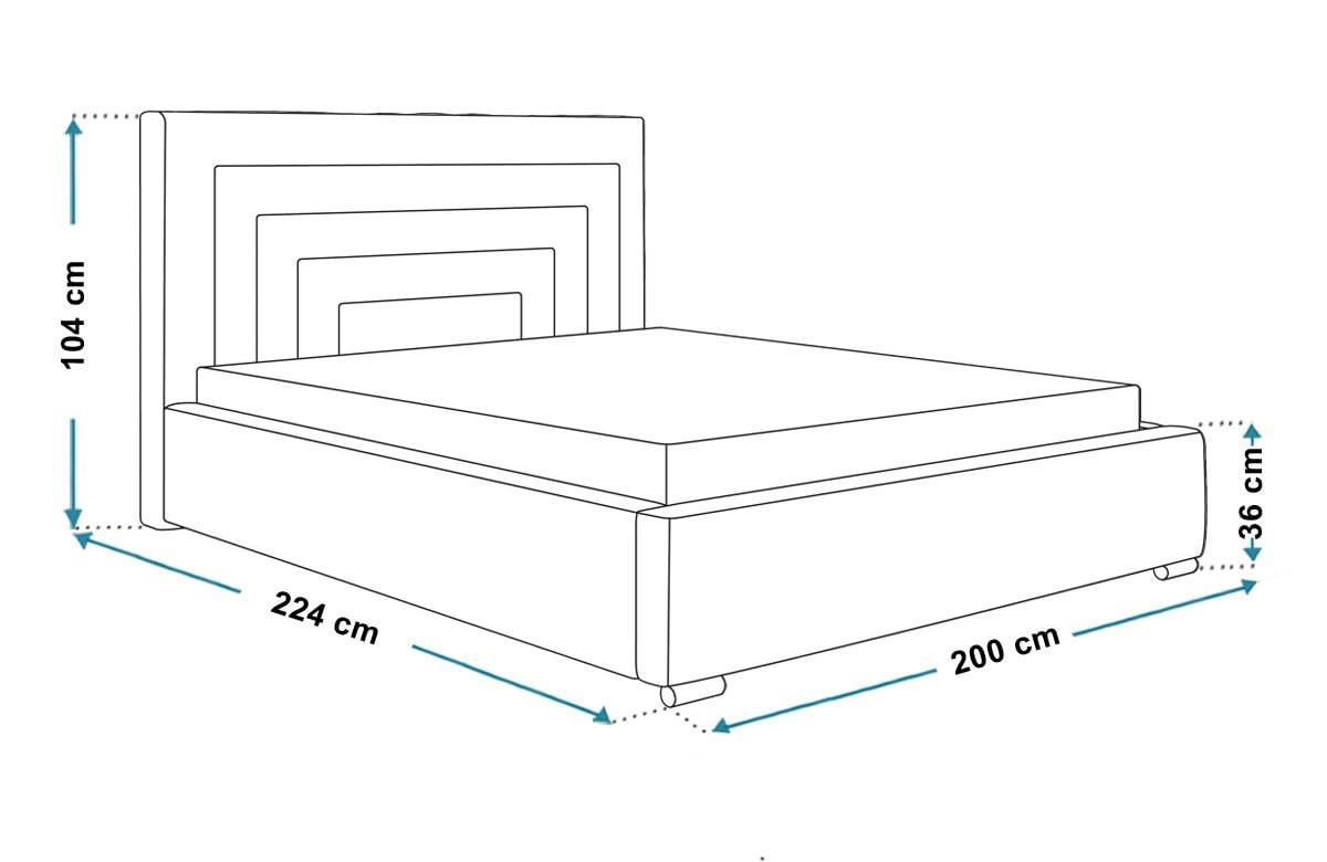 POLSTERBETT Nizza mit Kopfteil, 160x200 cm, Doppelbett mit Bettkasten und Lattenrost aus Holz, Velourstoff Grau - Grau, Holz/Textil (160/200cm) - Alpi-Möbel