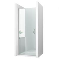 DUSCHTRENNWAND Drehfalttür Chrom 80/195 cm - Chromfarben, Glas (80/195cm) - EMKE