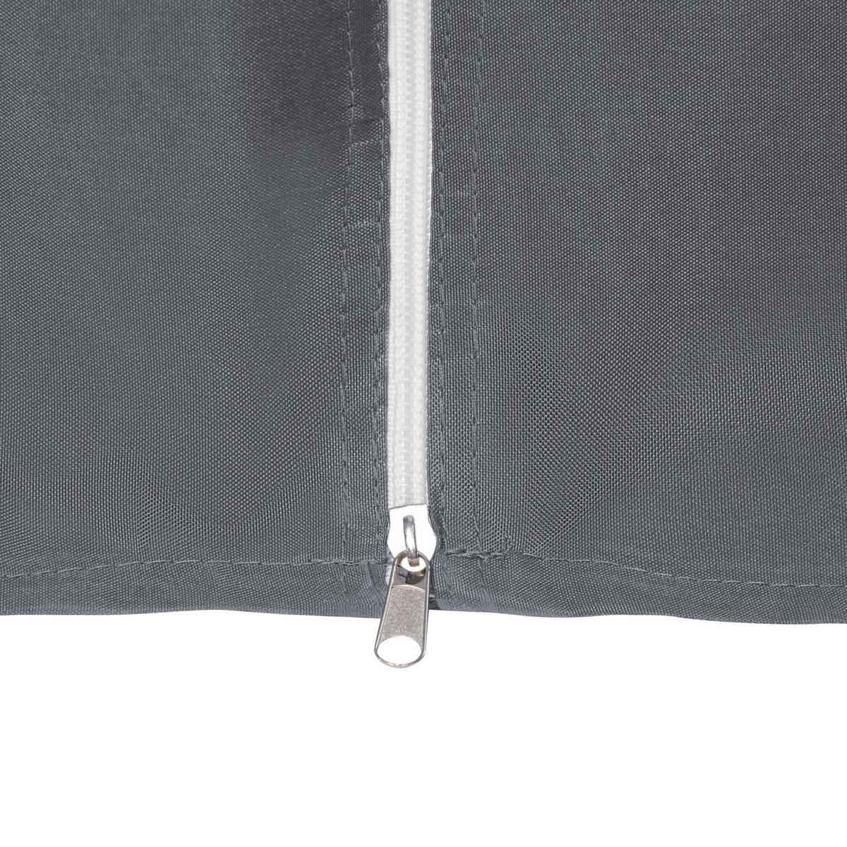 PAVILLON Stahl graphitgrau ⌀ 350 cm Portel - Schwarz/Grau, Metall (350/270/350cm) - Beliani