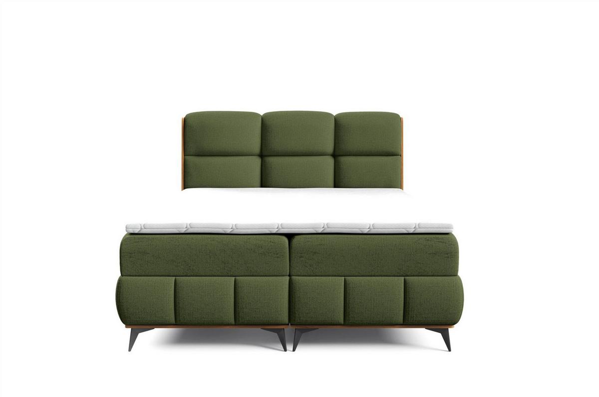 BOXBETT Charlie - Grün, Holzwerkstoff/Textil (140/200cm) - Fun Möbel