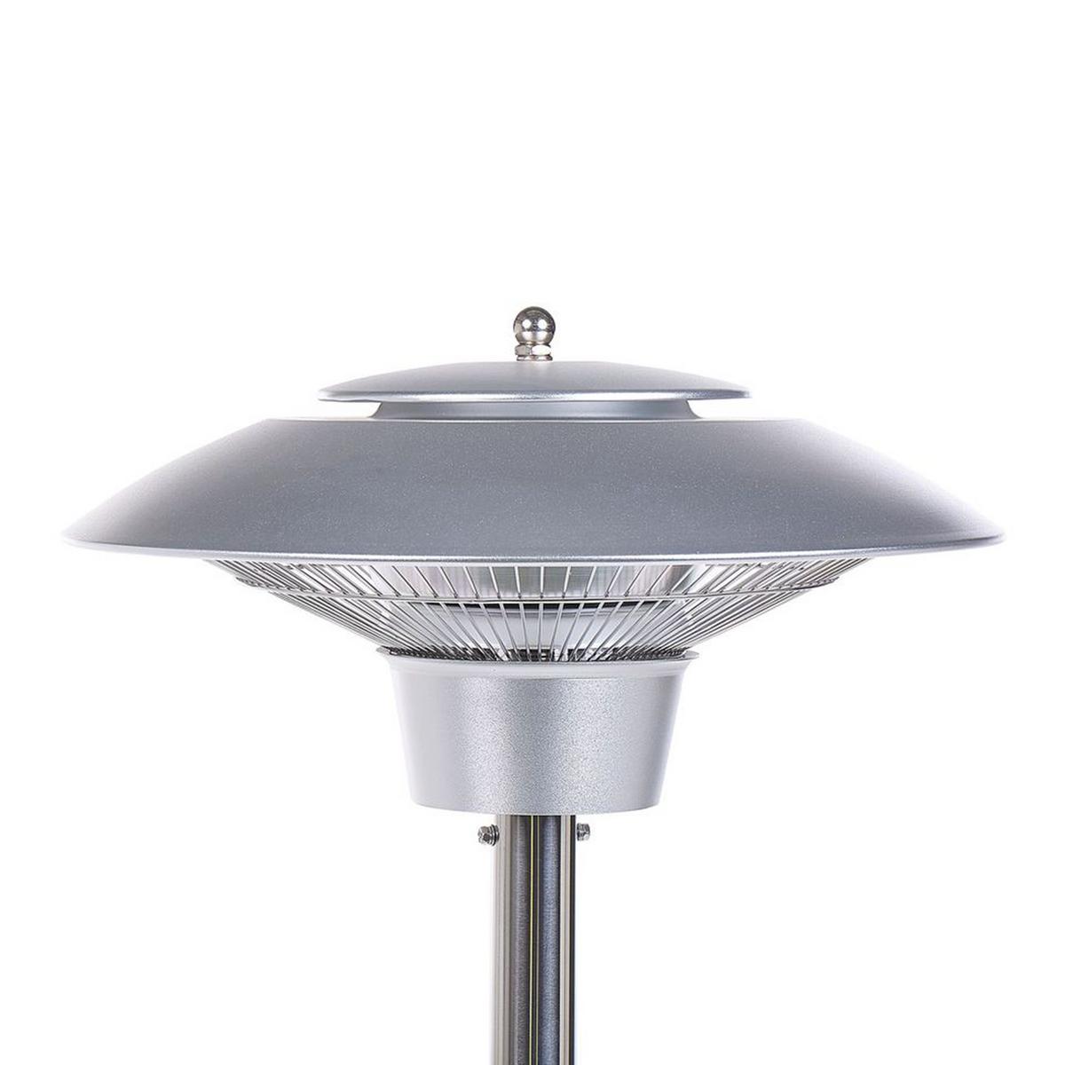 TERRASSENSTRAHLER Silber Askja - Silberfarben, Metall (45/205/45cm) - Beliani