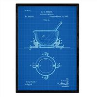 POSTER Apotheke Mörser Patent A3 Rahmenlos - Klar, Papier (29.7/5/42cm) - Nacnic