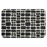 BADEMATTE Modern - Bio - Schwarz Rutschfest 60x40 cm - Anthrazit, Textil (60/40cm) - OnlyWow