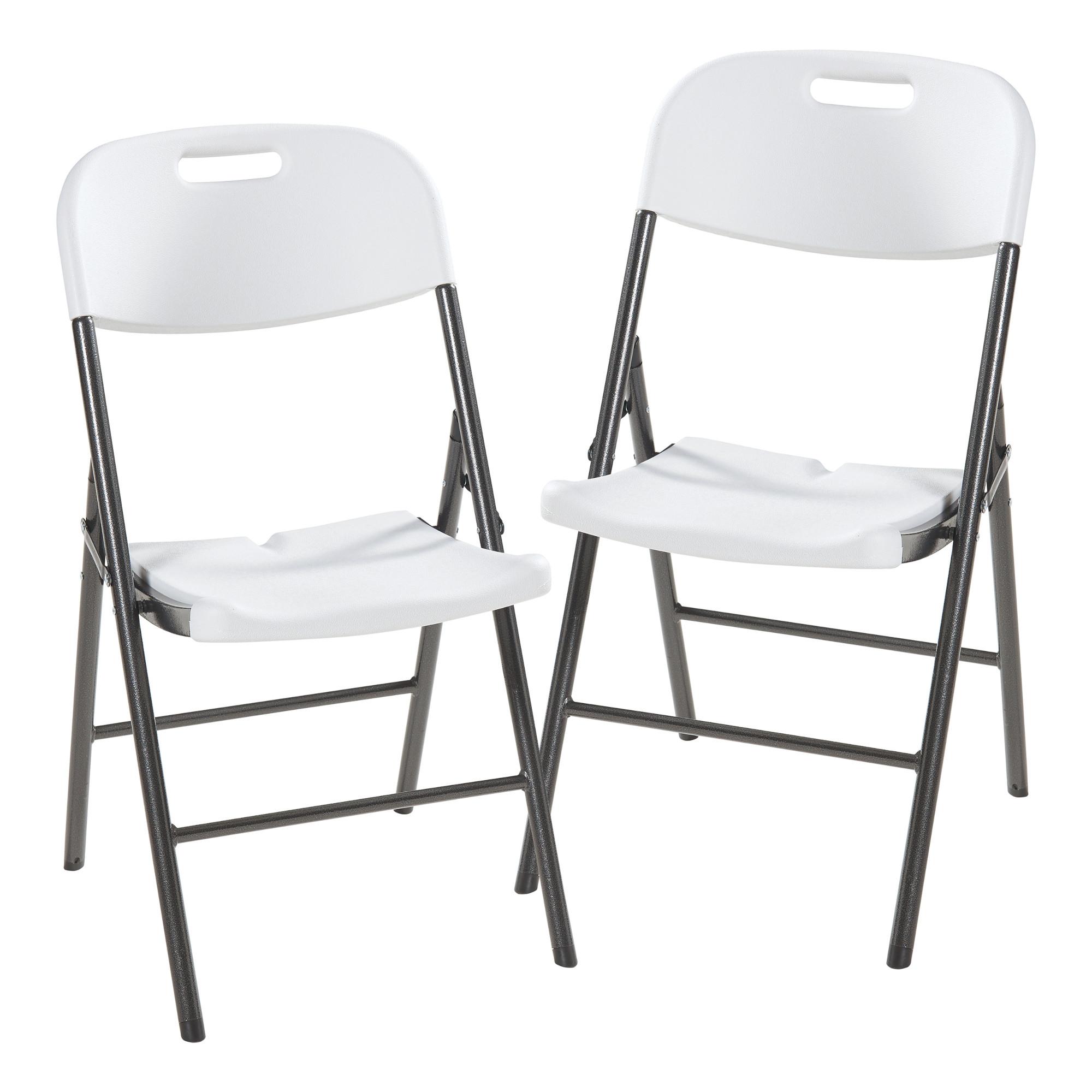 KLAPPSTUHL Ljusnarsberg - Weiß, Kunststoff/Metall (46/87/53cm) - [en.casa]