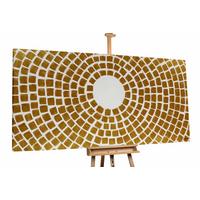 ÖLGEMÄLDE XXL Gold 200/100 cm - Goldfarben/Weiß, Holz/Textil (6.68/100cm) - KUNSTLOFT