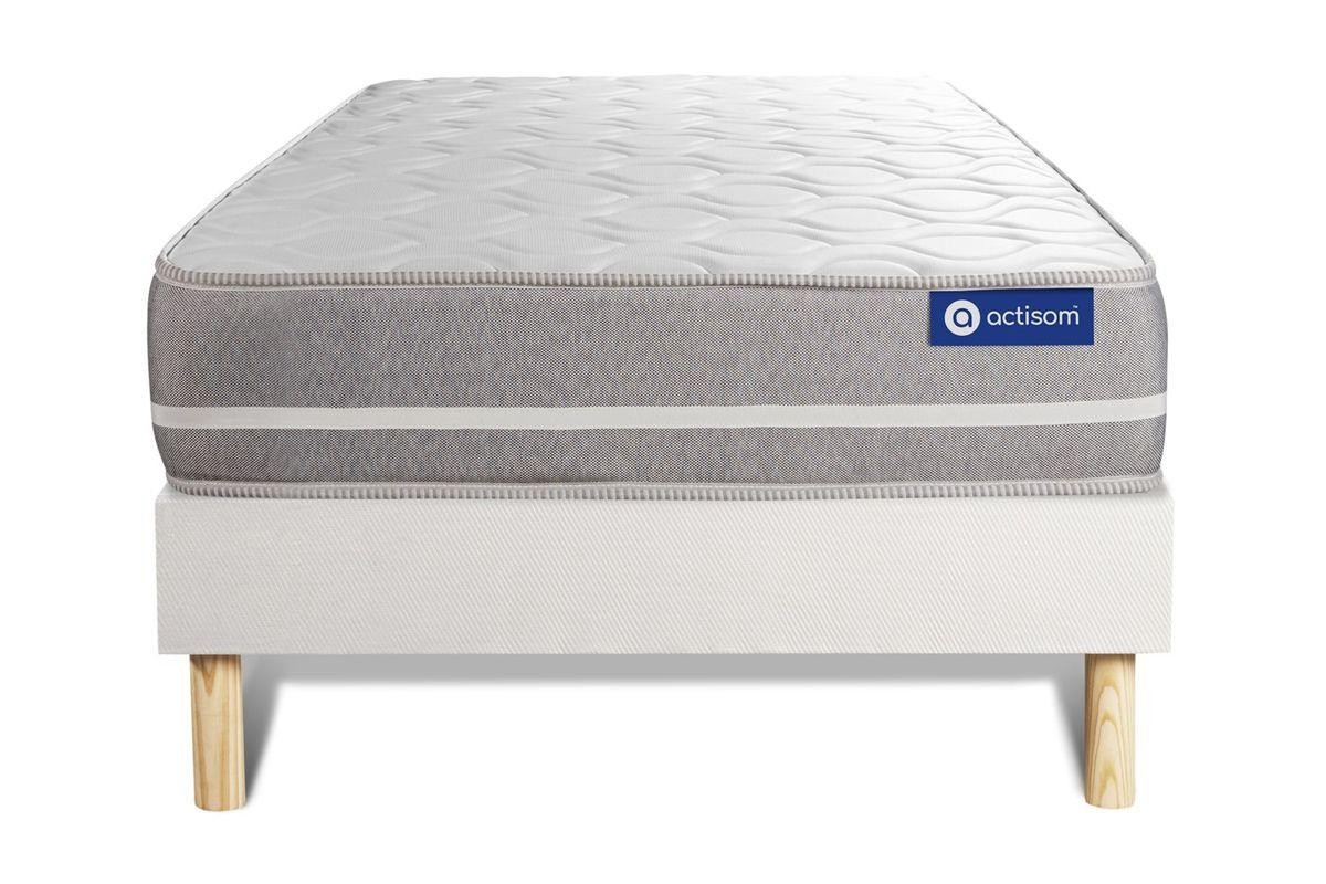 BETT Actiflex touch Taschenfederkern 80 x 200 cm h1 - Kit Bettgestell Weiß - Beige/Weiß, Karton/Holz (80/200cm) - ACTISOM