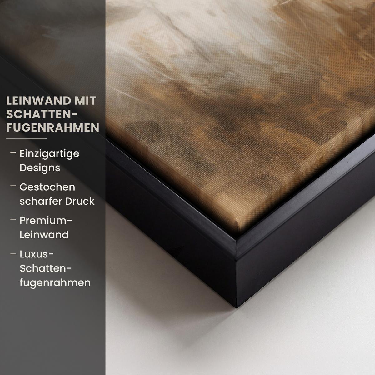 LEINWAND Bilder mit Rahmen - Jesus - Kniend - Waldlandschaft - Betend - 60x40 - Beige, Textil (60/40cm) - MuchoWow