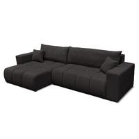 ECKSOFA Anabel Max Mit Schlaffunktion - Schwarz, Holzwerkstoff/Textil (278/145cm) - Fun Möbel