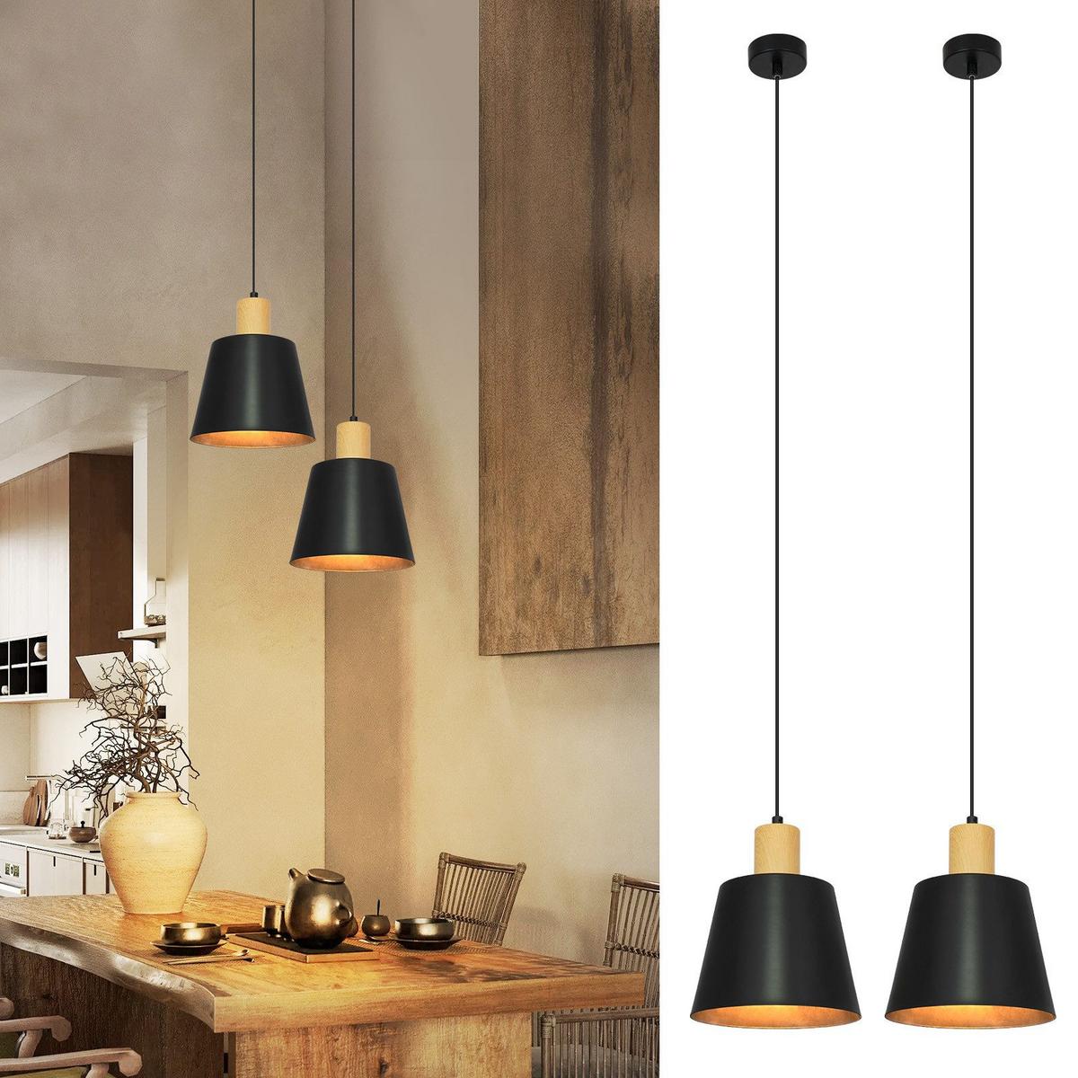 KRONLEUCHTER Hellanar 20.0/20.0/149.0 cm (2er-set) - Schwarz, Metall (149/20/20cm) - ZMH