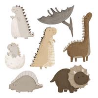 AUFKLEBER 60x91 cm Pastell-Dinosaurier - Braun, Kunststoff (60/91/0.1cm) - TULUP