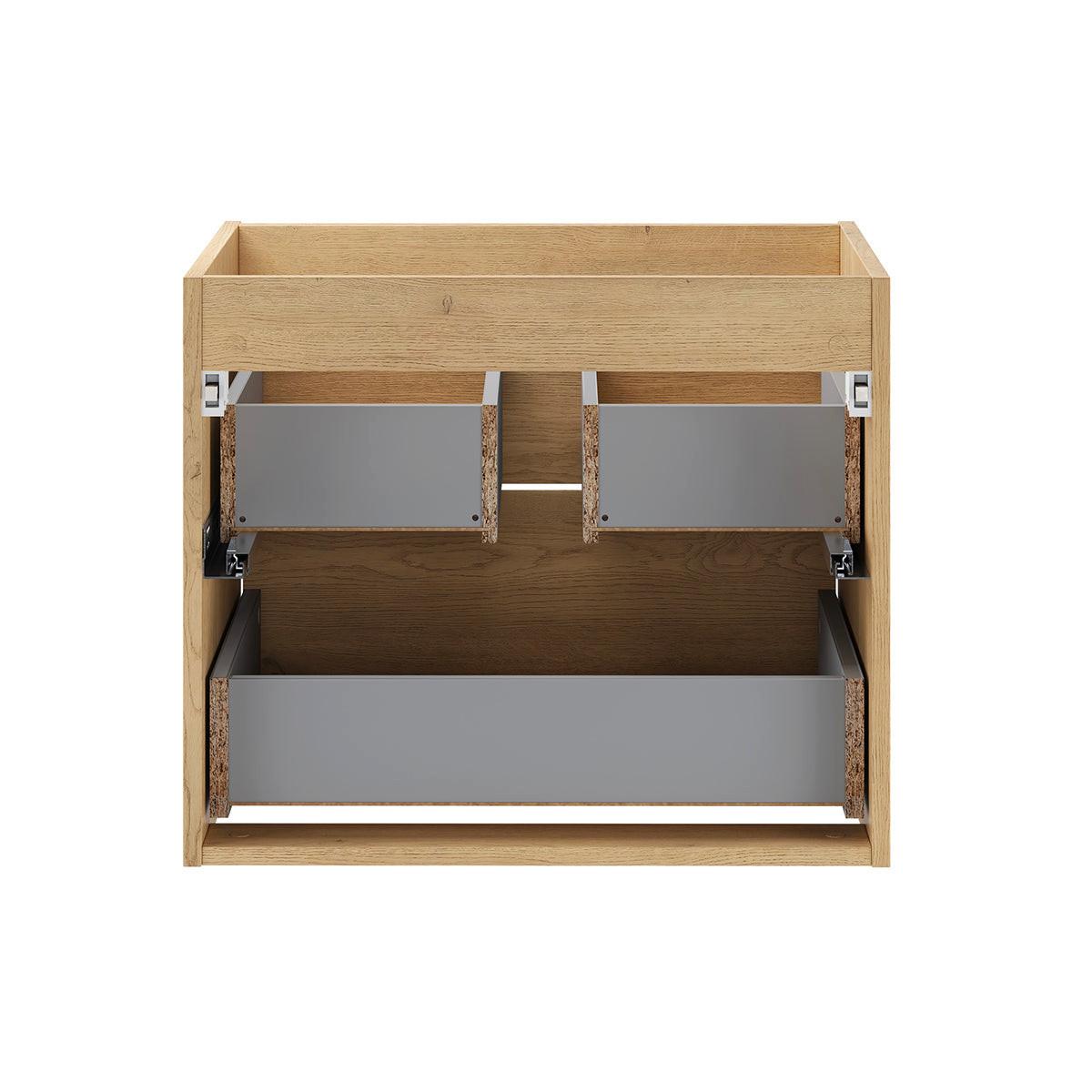 DOPPELWASCHTISCH 121cm Edmé Holz - Braun, Holzwerkstoff (121/52/46cm) - Petits-meubles